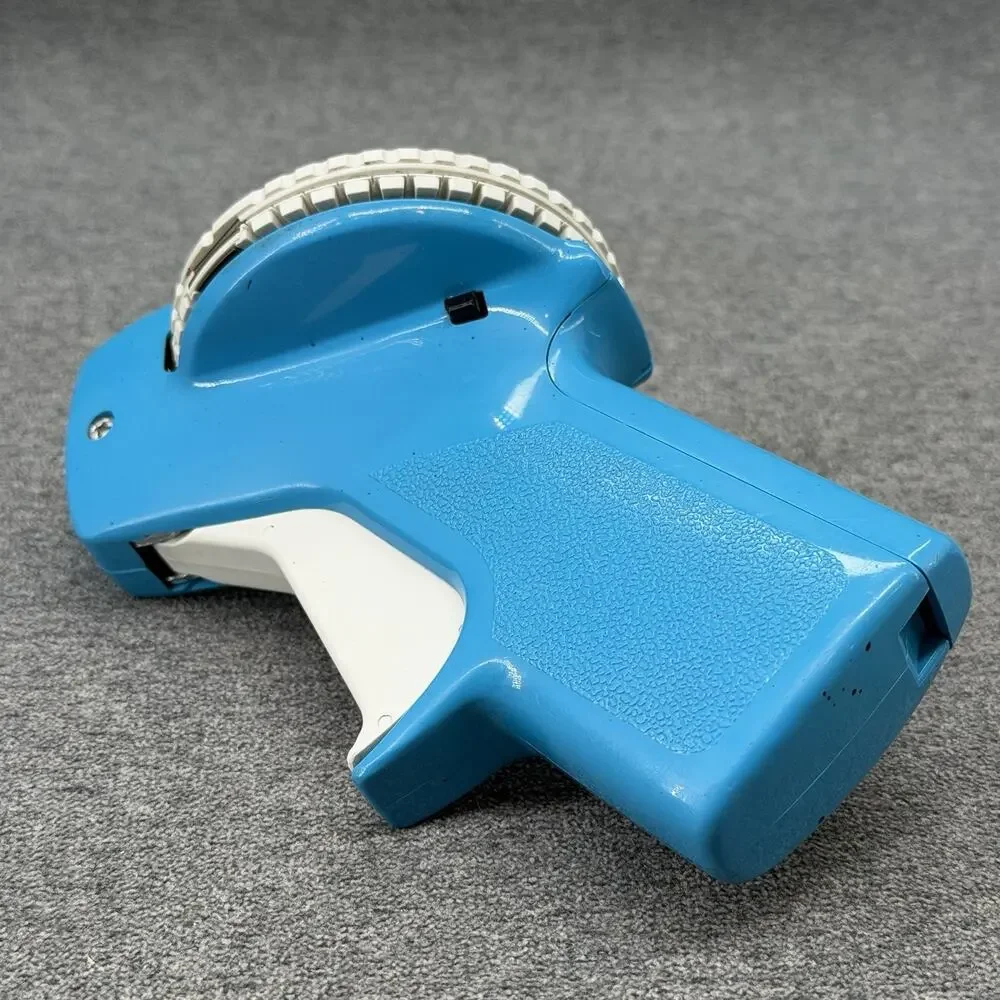 Vintage Rotex 440 Label Maker Dual Track 3/8 1/2 Blue Manual Embossing Tool READ